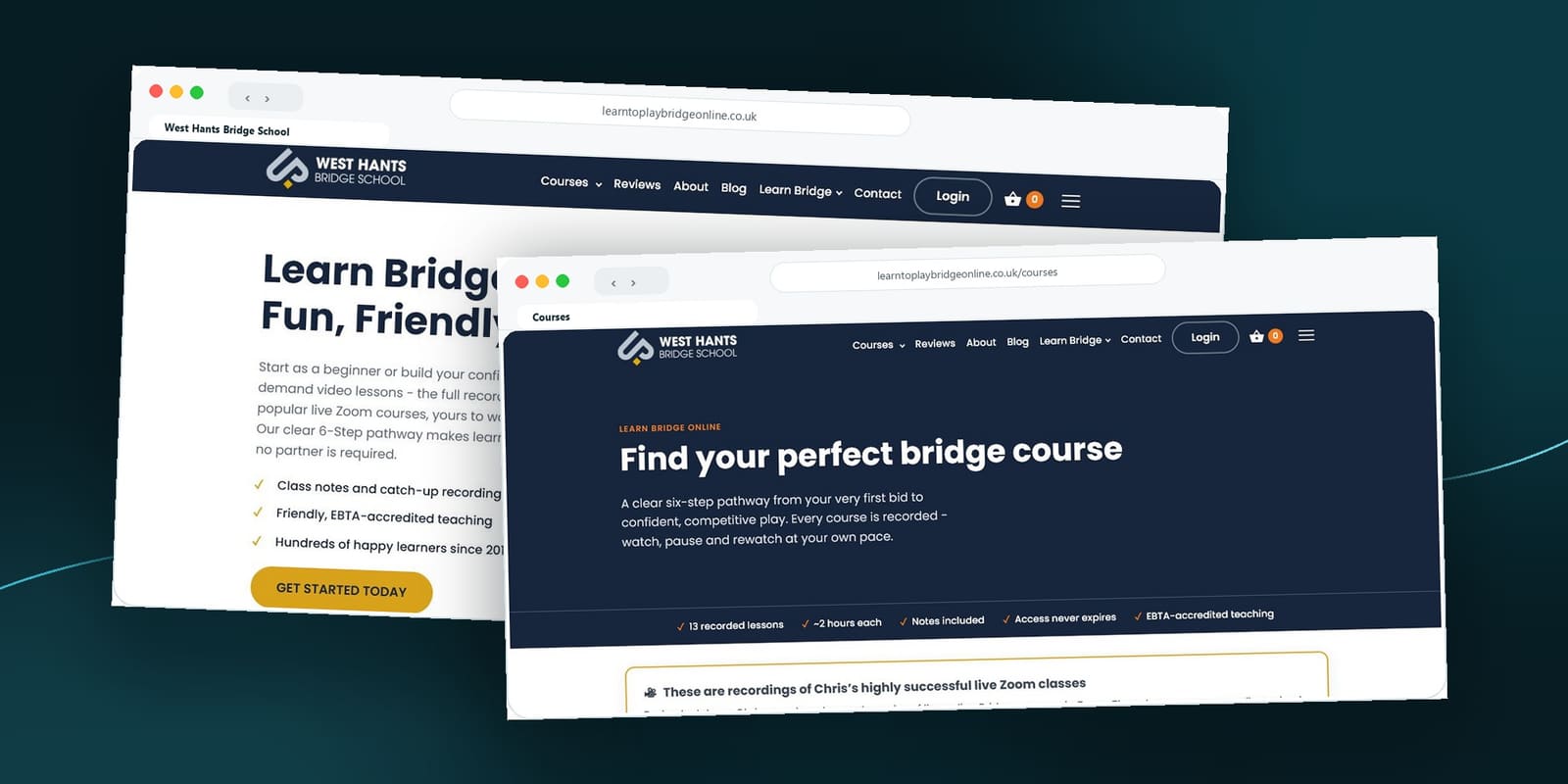 West Hants Bridge School website shown on desktop screens