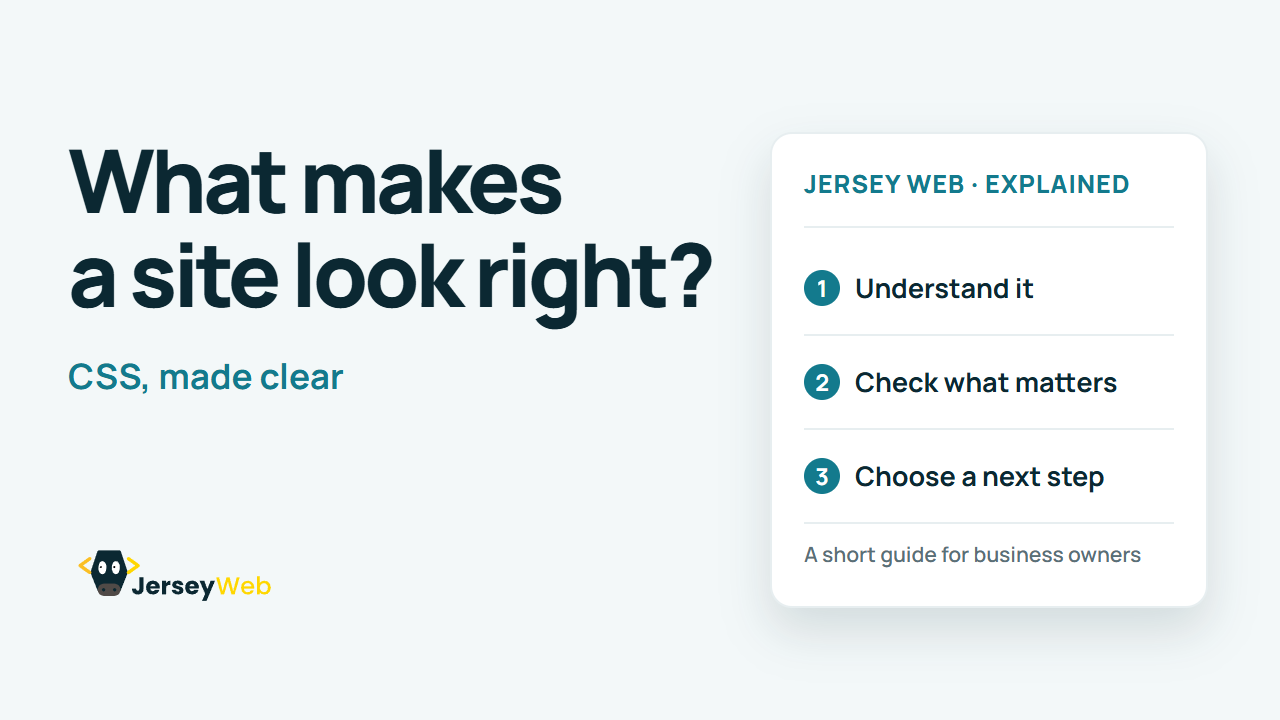 Jersey Web video: What makes a site look right?