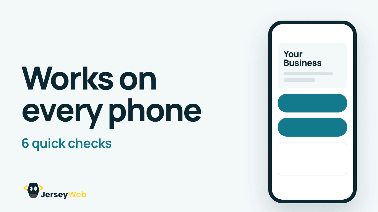 Jersey Web video: Works on every phone, 6 quick checks